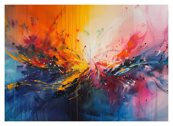 Obraz - Barevná abstrakce (70x50 cm)