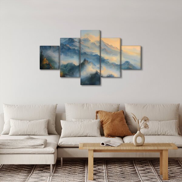 Obraz - Malovaná horská krajina (125x70 cm)
