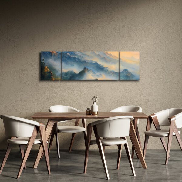 Obraz - Malovaná horská krajina (170x50 cm)