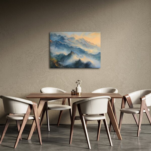 Obraz - Malovaná horská krajina (70x50 cm)