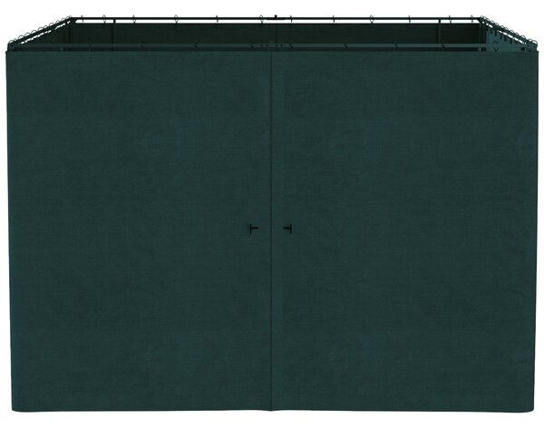 Outsunny 4 boční panely pro zahradní altán, tvrdost altánu 300 x 300 cm, ochrana před deštěm, větrem a sluncem, šedá | Aosom