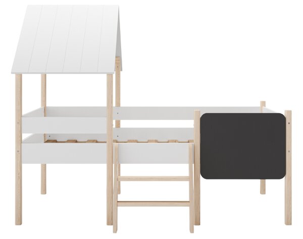 Marckeric Bílá dětská vyvýšená postel Mint 90 x 190 cm