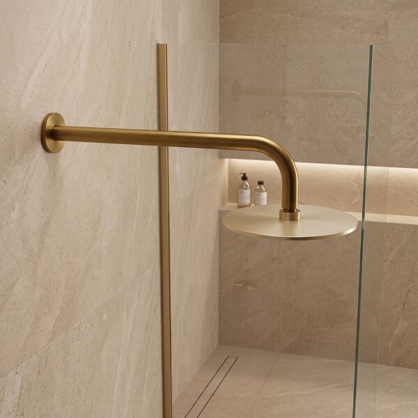 Kulaté sprchové rameno REA JS-9021 40cm Brush gold