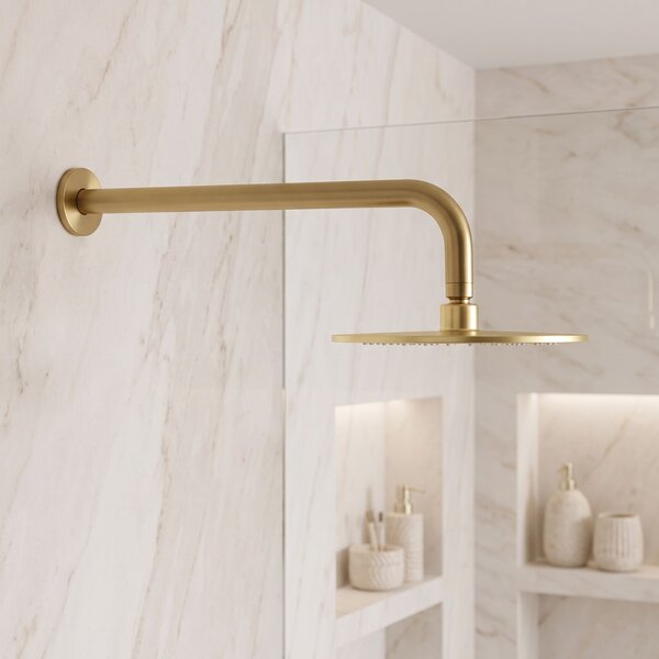 Kulaté sprchové rameno REA JS-9021 40cm Brush gold