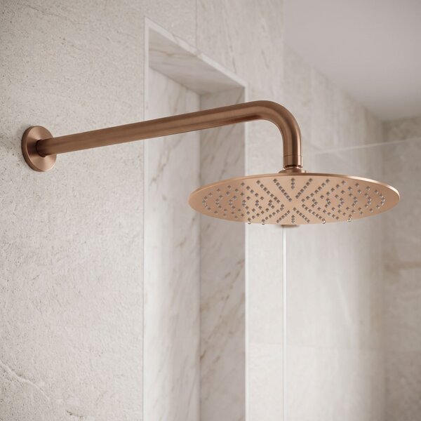 Kulaté sprchové rameno REA JS-9021 40cm Brush copper