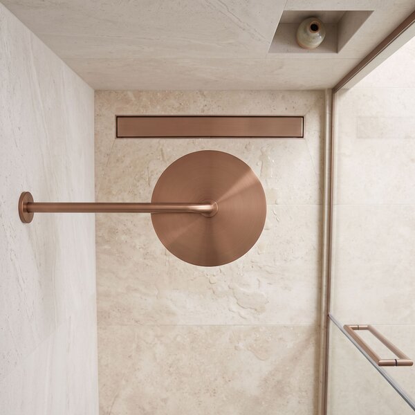 Kulaté sprchové rameno REA JS-9021 40cm Brush copper