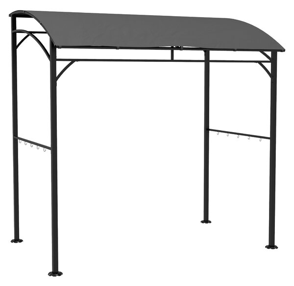Grilovací pavilon Outsunny 215 x 150 x 220 cm, voděodolný zahradní pavilon s klenutou střechou, zahradní altánek s háčky, pavilon na grilování, zahrad