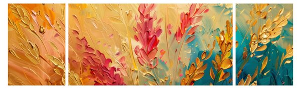 Obraz - Malba pole (170x50 cm)