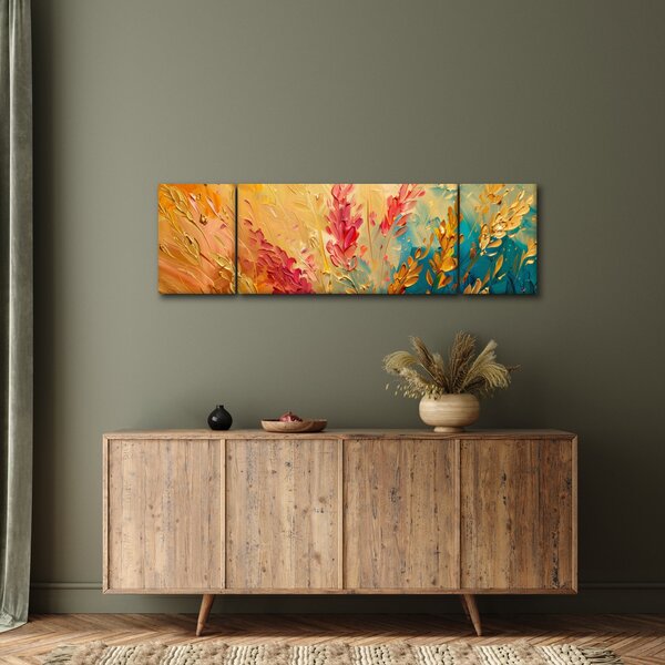Obraz - Malba pole (170x50 cm)