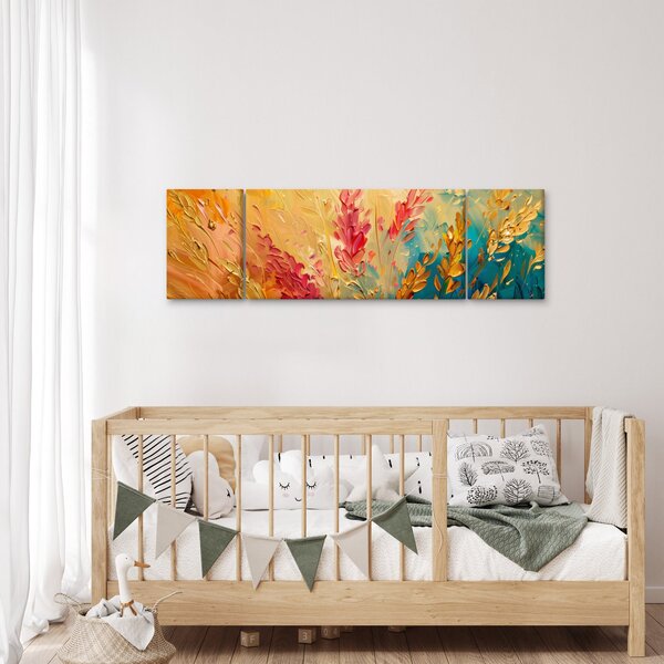 Obraz - Malba pole (170x50 cm)
