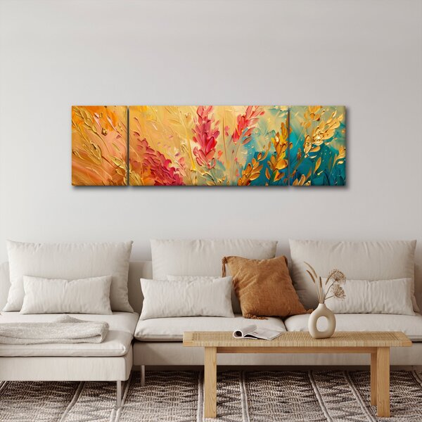 Obraz - Malba pole (170x50 cm)