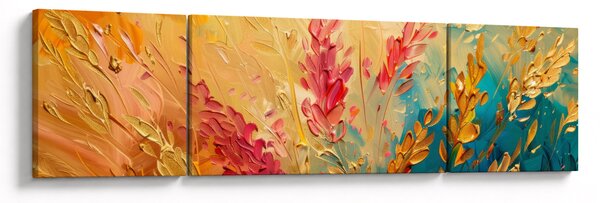 Obraz - Malba pole (170x50 cm)