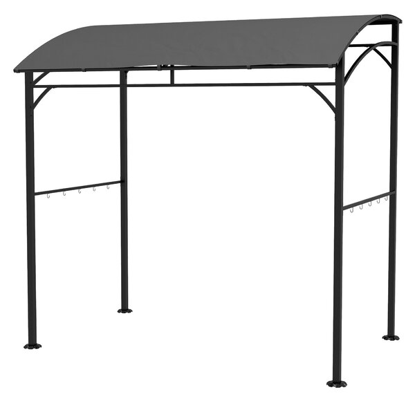 Grilovací pavilon Outsunny 215 x 150 x 220 cm, voděodolný zahradní pavilon s klenutou střechou, zahradní altánek s háčky, pavilon na grilování, zahrad