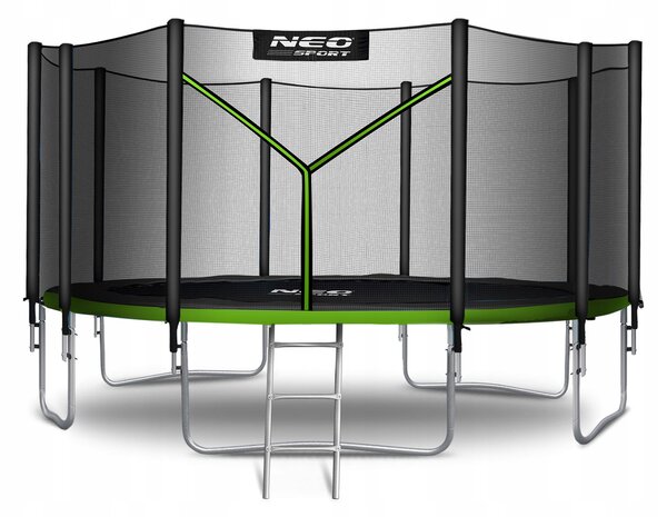 Zahradní trampolína 15ft/465cm s vnější sítí a žebříkem Neo-Sport