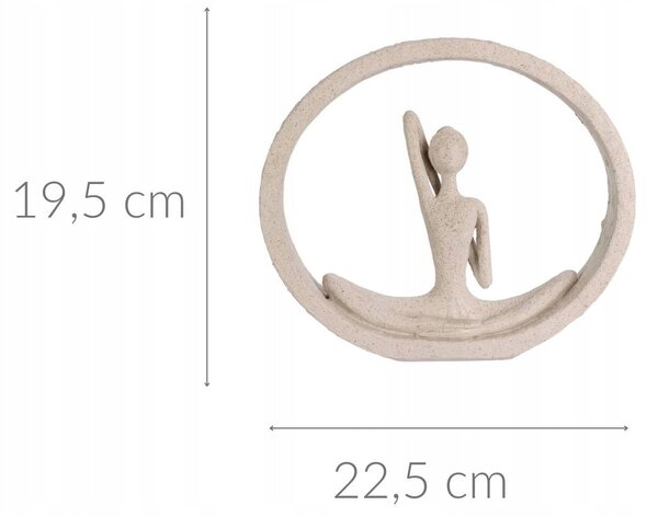 Figurka jóga, výška 19,5 cm