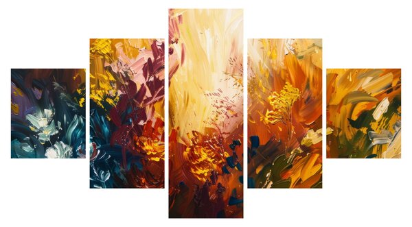 Obraz - Abstraktní malba květin (125x70 cm)