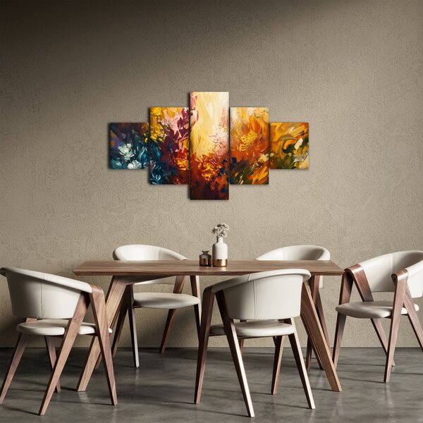 Obraz - Abstraktní malba květin (125x70 cm)