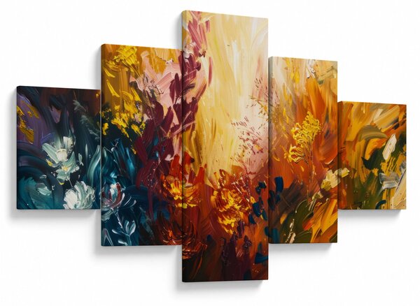 Obraz - Abstraktní malba květin (125x70 cm)
