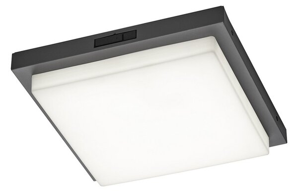 Trio T630369242 LED přisazené stropní svítidlo BERMEJO | 14W integrovaný LED zdroj | 1x1450lm | 2300+3000+4000K | pohybové čidlo | antracit
