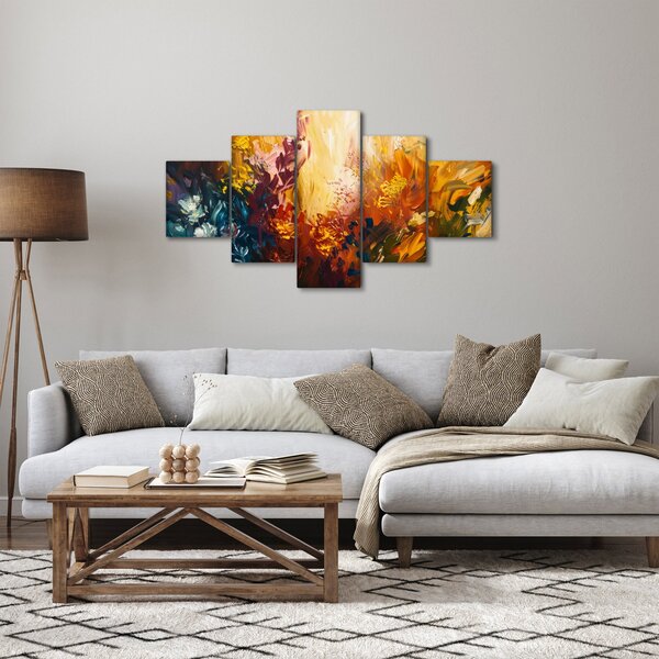 Obraz - Abstraktní malba květin (125x70 cm)