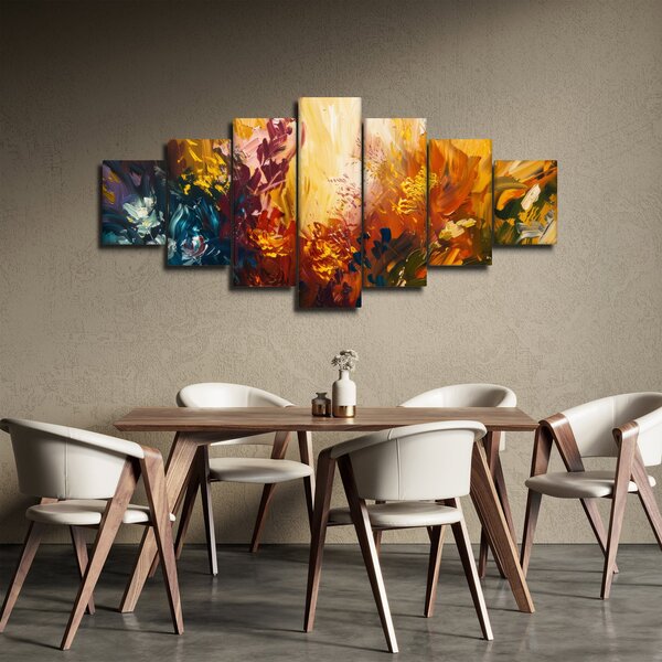 Obraz - Abstraktní malba květin (210x100 cm)