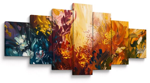 Obraz - Abstraktní malba květin (210x100 cm)