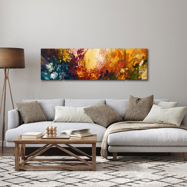 Obraz - Abstraktní malba květin (170x50 cm)