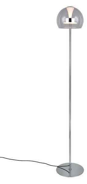 Trio T431610106 LED stojací lampa FLYNT | 11W integrovaný LED zdroj | 1x1150lm | 2300+3000+4000K | s vypínačem | stmívač | chrom | čirá