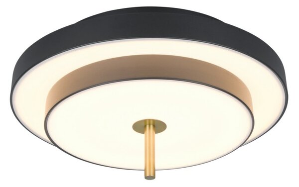 Trio T640210180 LED přisazené stropní svítidlo KEATON | 34W integrovaný LED zdroj | 1x4000lm | 2300+3000+4000K | Trio - SwitchDimmer | černá | zlatá