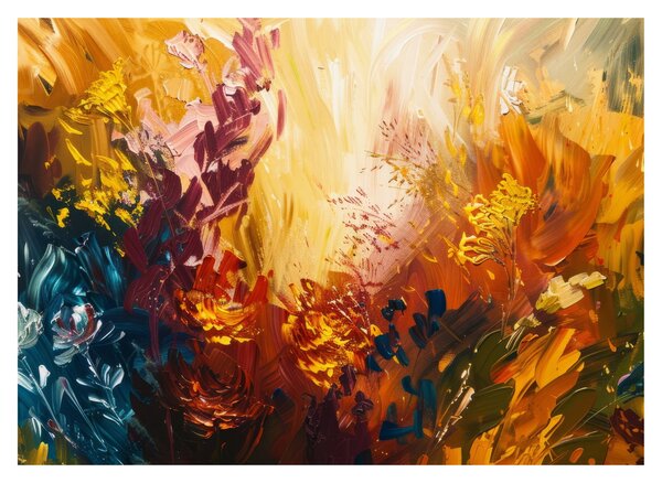 Obraz - Abstraktní malba květin (70x50 cm)