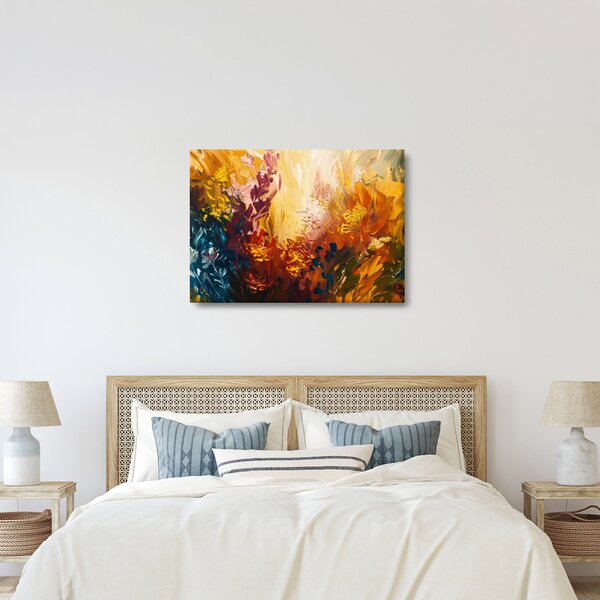 Obraz - Abstraktní malba květin (70x50 cm)