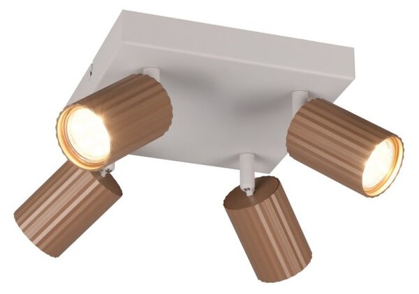 Trio T867730465 bodové stropní svítidlo SOKA | 10W GU10 | hnědá