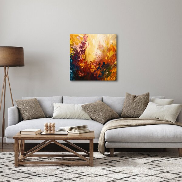 Obraz - Abstraktní malba květin (30x30 cm)