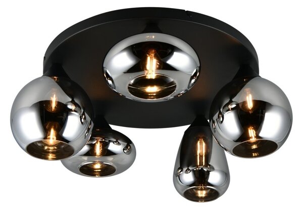 Trio T617030532 přisazené stropní svítidlo LUMINA | 10W E14 | černá | kouřová