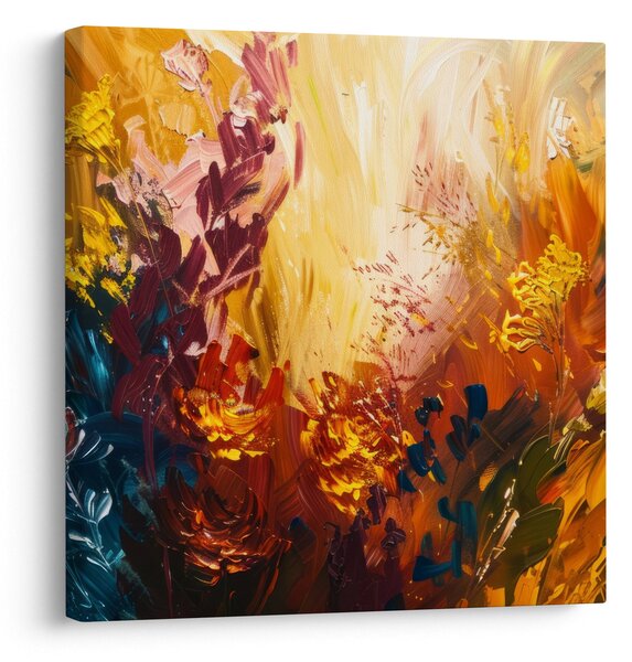 Obraz - Abstraktní malba květin (30x30 cm)