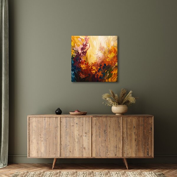 Obraz - Abstraktní malba květin (30x30 cm)