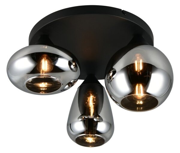 Trio T617030332 přisazené stropní svítidlo LUMINA | 10W E14 | černá | kouřová