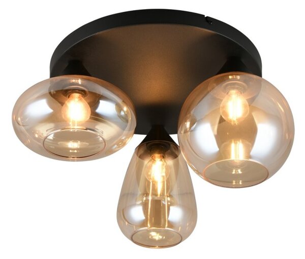 Trio T617030313 přisazené stropní svítidlo LUMINA | 10W E14 | černá | kouřová