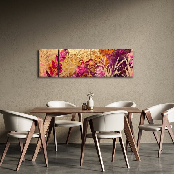 Obraz - Abstraktní malba květin II. (170x50 cm)