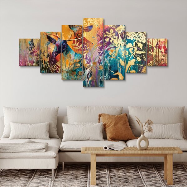 Obraz - Abstraktní malba přírody (210x100 cm)