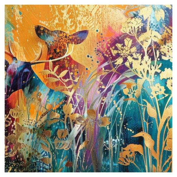 Obraz - Abstraktní malba přírody (30x30 cm)
