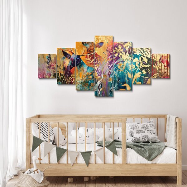 Obraz - Abstraktní malba přírody (210x100 cm)