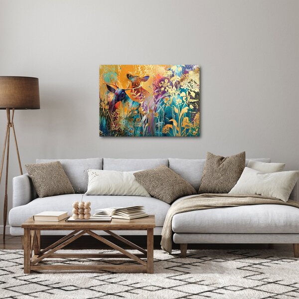 Obraz - Abstraktní malba přírody (70x50 cm)