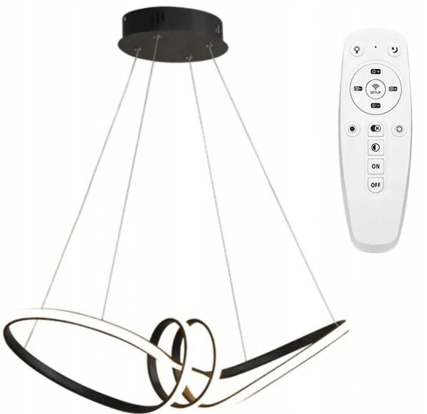 Závěsné svítidlo TOOLIGHT černé moderní 1-bodové s integrovaným LED