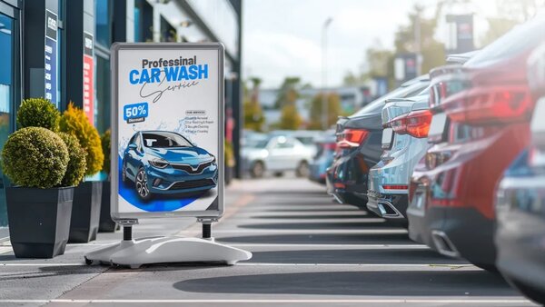 Reklamní Áčko A1 OWZ Waterbase – STŘÍBRNÝ hliníkový rám, Z_OWZ_WATER_A1S