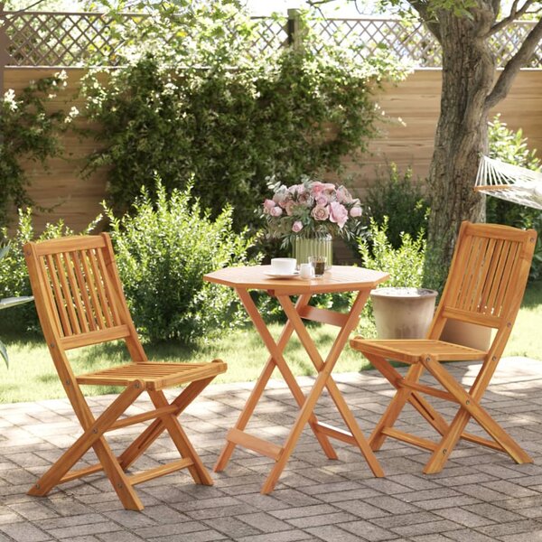 3dílný skládací bistro set masivní akáciové dřevo 3295253
