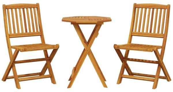 3dílný skládací bistro set masivní akáciové dřevo 3295251