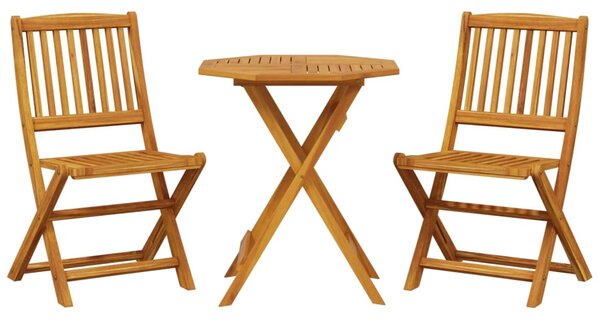3dílný skládací bistro set masivní akáciové dřevo 3295253