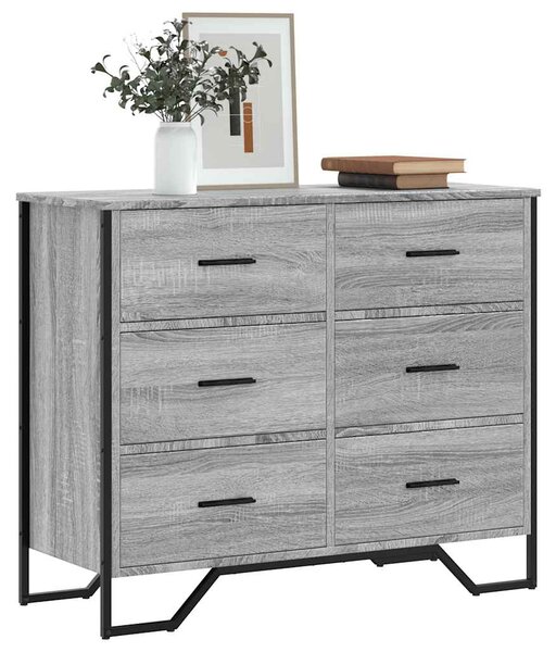 Komoda šedá sonoma 91 x 35,5 x 74,5 cm kompozitní dřevo 3295305