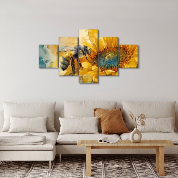 Obraz - Včelka, akvarel (125x70 cm)